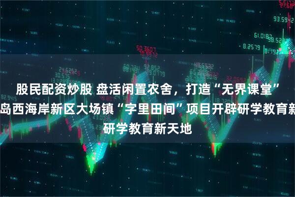 股民配资炒股 盘活闲置农舍，打造“无界课堂”——青岛西海岸新区大场镇“字里田间”项目开辟研学教育新天地