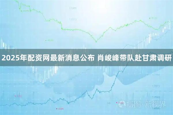 2025年配资网最新消息公布 肖峻峰带队赴甘肃调研