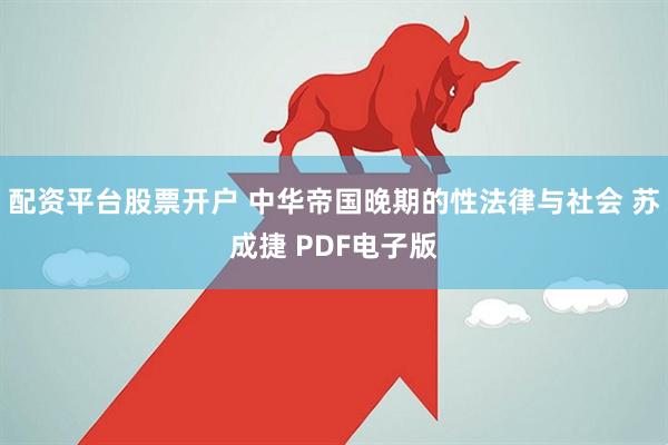 配资平台股票开户 中华帝国晚期的性法律与社会 苏成捷 PDF电子版