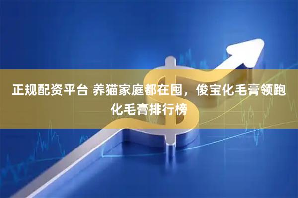 正规配资平台 养猫家庭都在囤，俊宝化毛膏领跑化毛膏排行榜